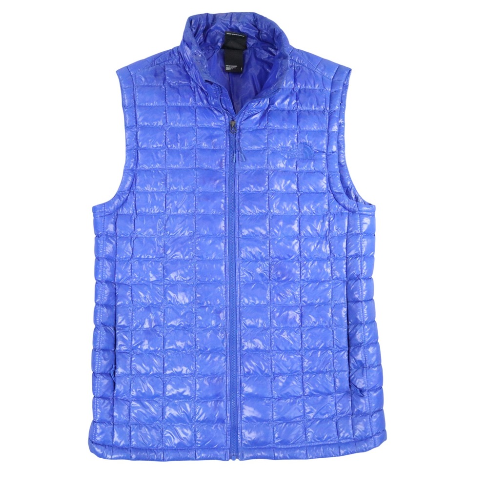 The North Face ThermoBall Eco Puffer Vest Mens S Blue Quilted Hiking Gorpcore